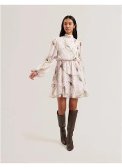 Ted Baker Printed Neck Tie Detail Dress  - Image 1