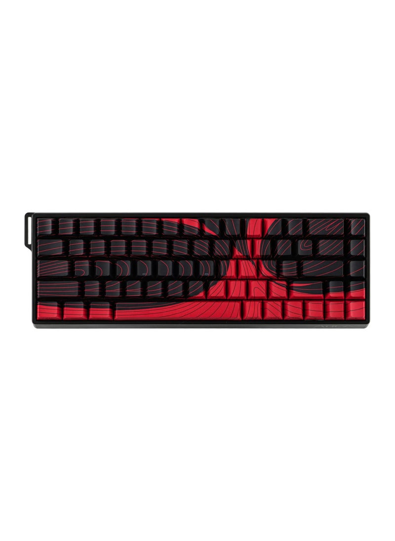 Aula WIN68 HE Magnetic Keyboard with Adjustable Actuation, Hall Effect Keyboard with 0.3ms Latency, 65% Wired Compact Keyboard, 8000 Hz Polling Rate, Hot-Swap (Red Topographic)