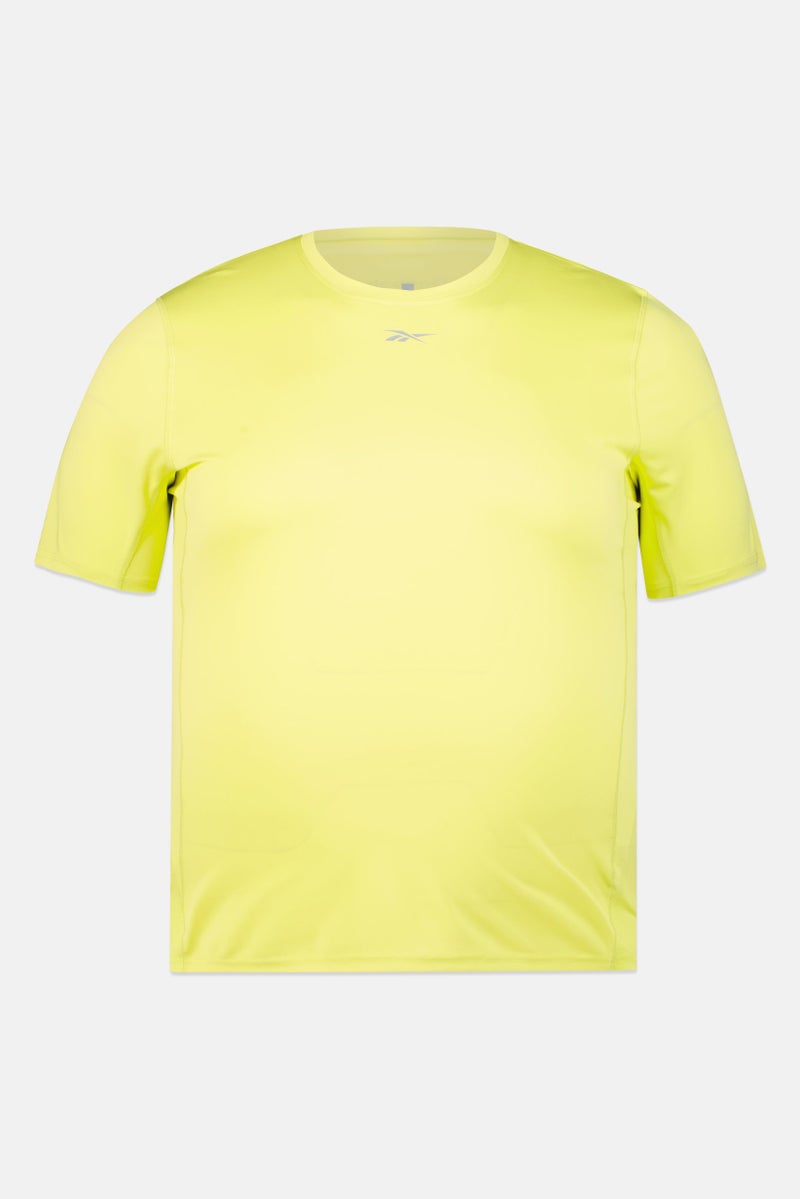 Reebok Men Sportswear Fit Short Sleeve Training T-Shirt, Lemon Green - Image 2