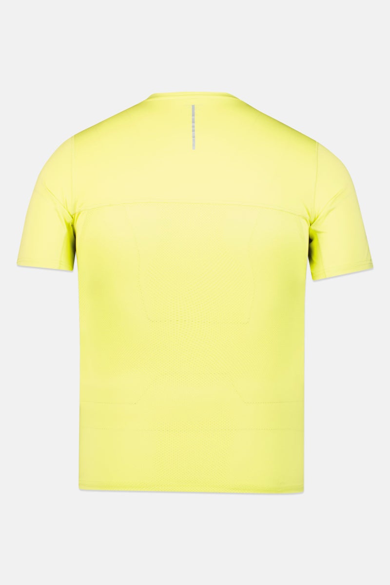 Reebok Men Sportswear Fit Short Sleeve Training T-Shirt, Lemon Green - Image 4