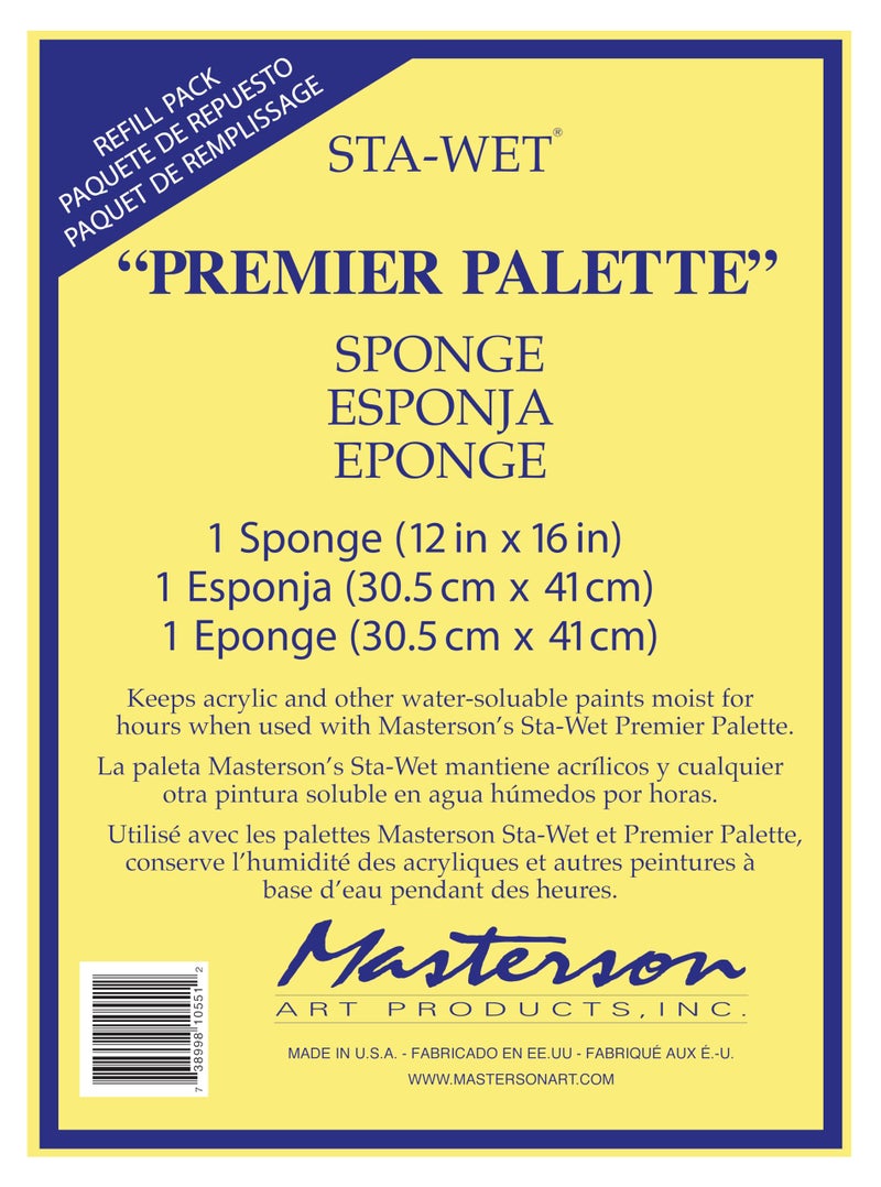 Masterson StaWet Premier Palette Sponge Refill 1 Pack