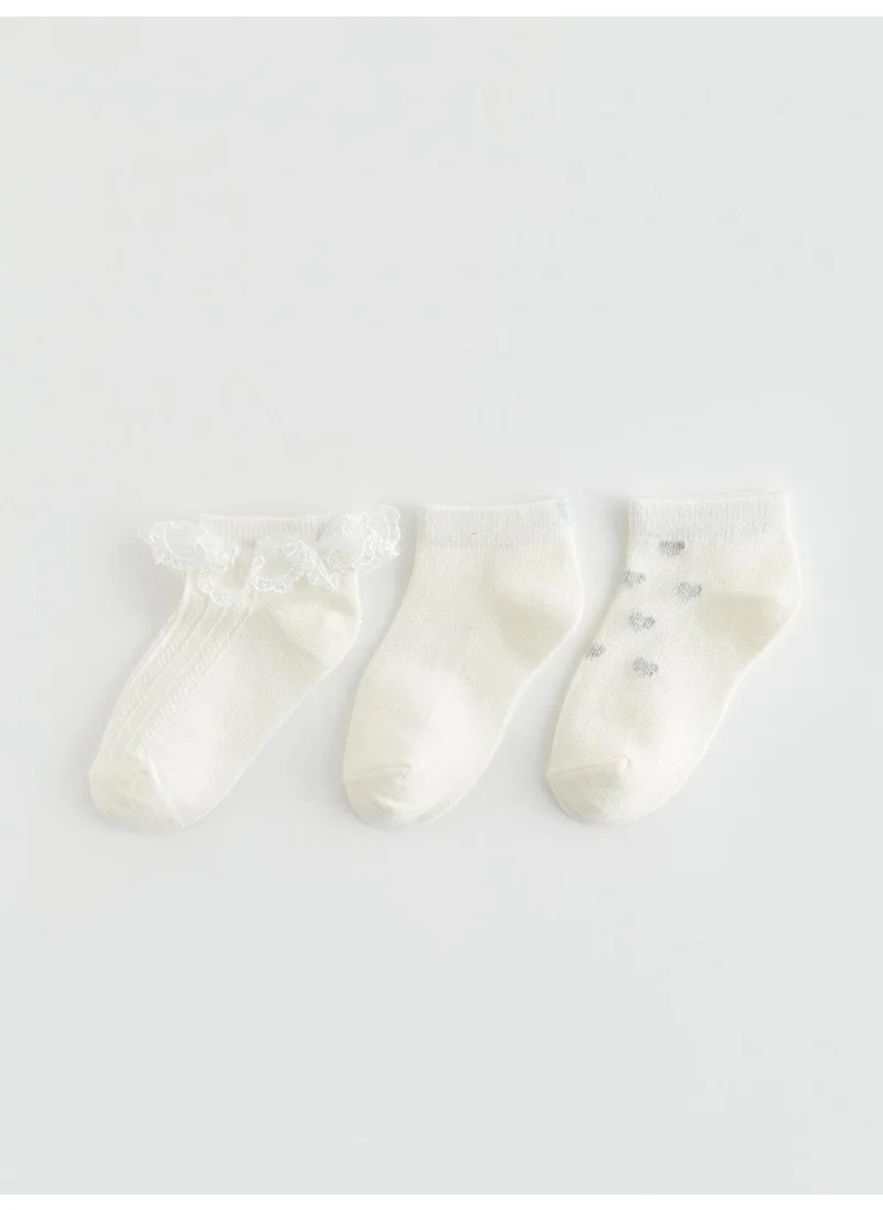 ال سي وايكيكي Lcw Baby Printed Baby Girl Booties Socks 3-Pack