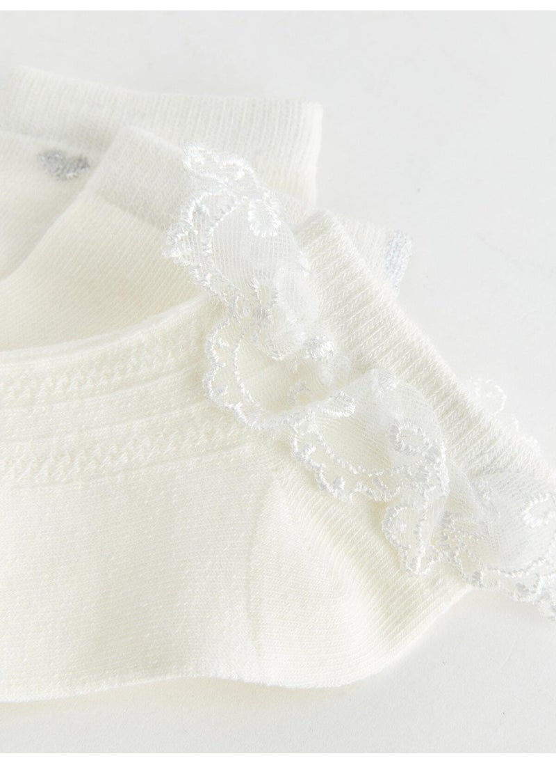LC WAIKIKI Lcw Baby Printed Baby Girl Booties Socks 3-Pack  - Image 4