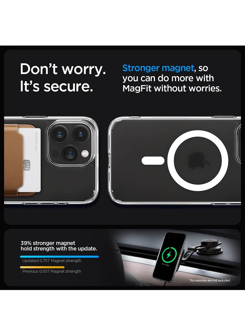 Spigen Ultra Hybrid MagFit for iPhone 15 Pro Case Cover with MagSafe - Frost Clear  - Image 5