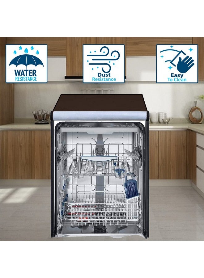 Star Weaves Dishwasher Cover For LG 14 Place Standing Model,Coffee - Image 4