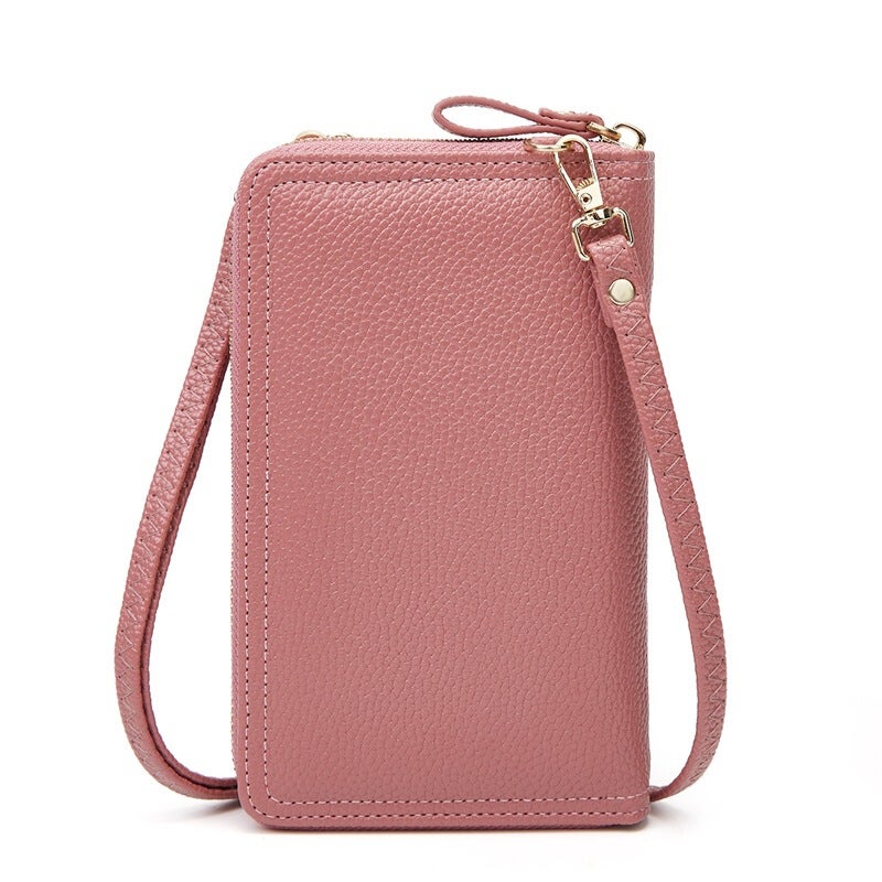 Multifunctional Solid Color PU Leather Wallet, RFID Blocking Design Portable Daily Storage Purse for Cards Cash Coin Business Use - Image 3