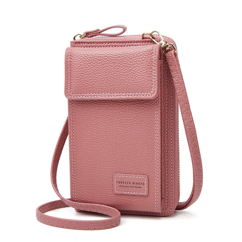 Multifunctional Solid Color PU Leather Wallet, RFID Blocking Design Portable Daily Storage Purse for Cards Cash Coin Business Use - Image 2