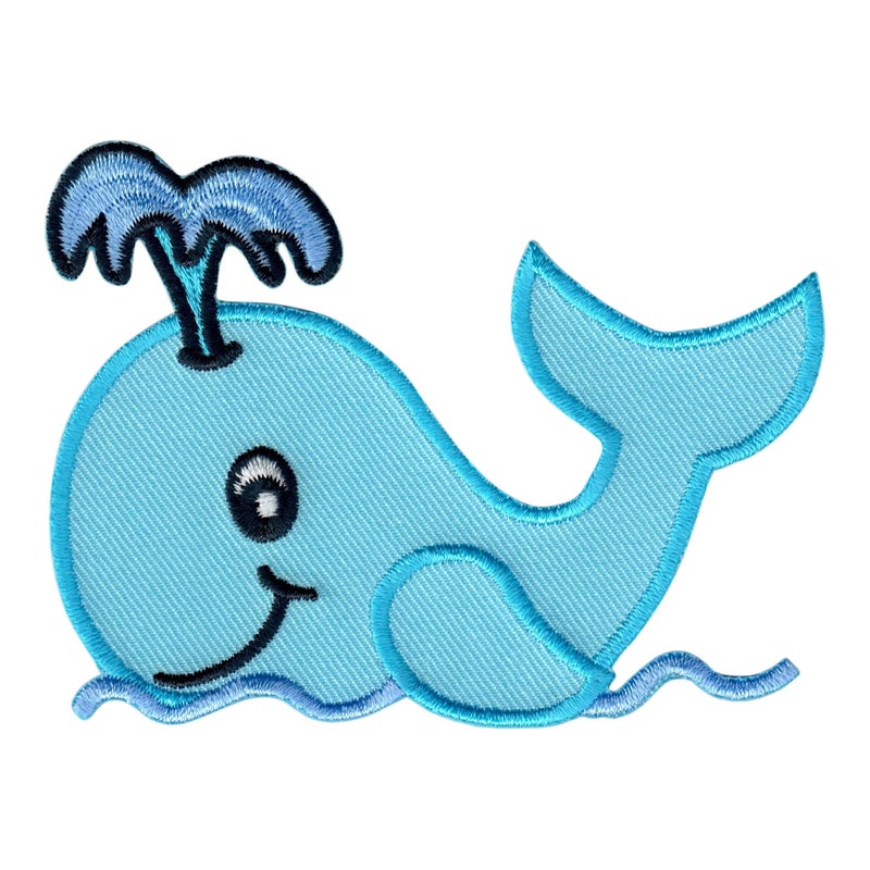 PatchMommy Whale Patch, Iron On/Sew On - Appliques for Kids Children - Image 1