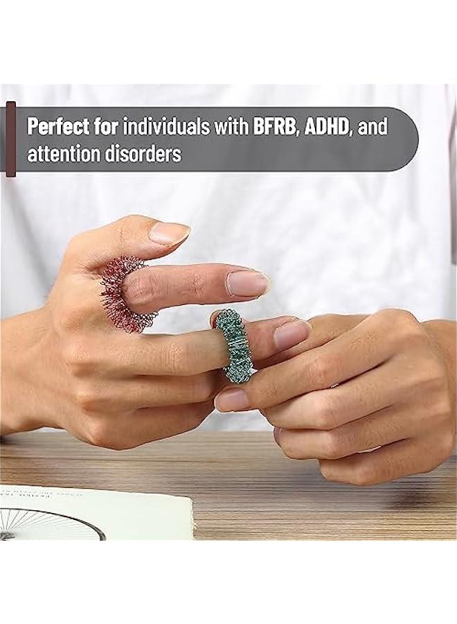 - Spiky Sensory Rings, 10 Pack, Stress Relief Fidget Sensory Toys, Fidget Rings, Fidget Ring for Anxiety, Stress Relief Rings, Massager for Fidget ADHD Autism, Silent Stress Reducer Ring  - Image 5