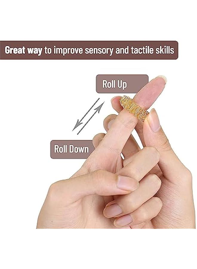- Spiky Sensory Rings, 10 Pack, Stress Relief Fidget Sensory Toys, Fidget Rings, Fidget Ring for Anxiety, Stress Relief Rings, Massager for Fidget ADHD Autism, Silent Stress Reducer Ring  - Image 3