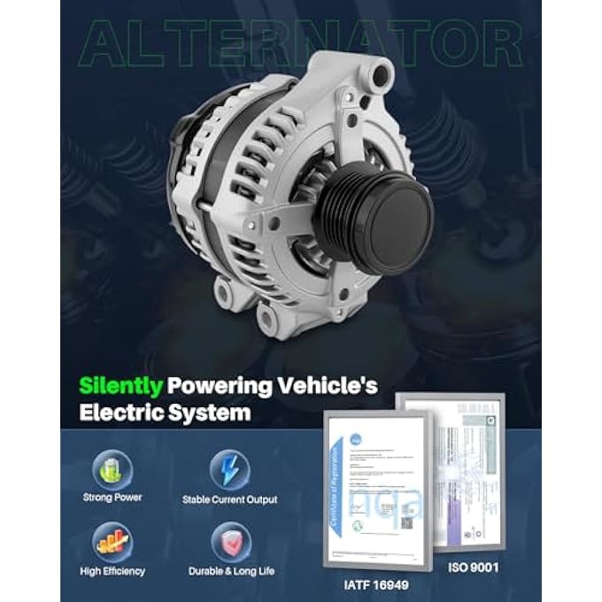 Dacall Alternator Fits for Ram C/V (2012-2015), for Volkswagen Routan (2011-2014), for Chrysler Town & Country, for Chrysler 200 (2011-2014), for Dodge Avenger, for Grand Caravan Journey - Image 2