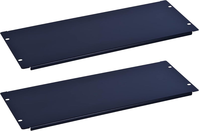 RackPath 4U Blank Rack Mount Panel Spacer for 19in Server Rack Enclosure or Network Cabinet – 2 Pack - Image 1