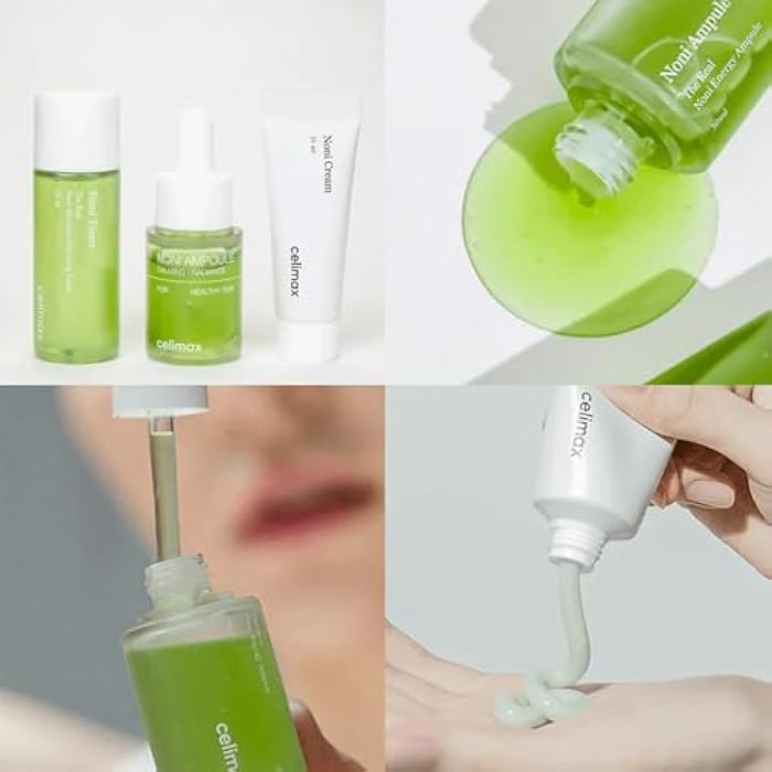 Celimax The Real Noni 3 Piece Mini Starter Kit - Moisturizing Toner 30ml, Soothing Ampoule 10ml and Repair Cream 10ml - Vegan Facial Care for All Skin Types - Korean Skincare - Image 5