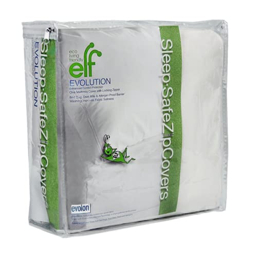 Eco Living Friendly Evolon Mattress Protector  Zippered Mattress Encasement  Sleep Safe ZipCover 15 Queen 