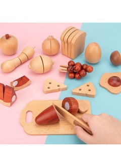 Children's Log Fruit And Vegetable Tableware Kitchen Utensils P1.0 Play House And Play Family And Play Parent-child Simulation Role-playing Toys-Color:Look At The Style