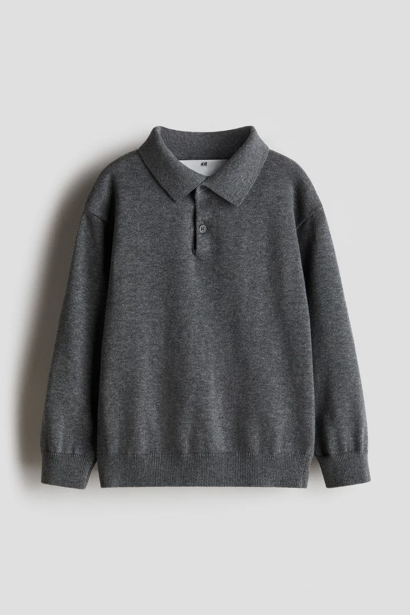 H&M Fine-knit polo shirt