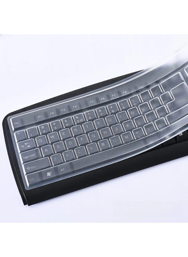 Transparent Protective Keyboard Cover for Desktop Computers Dustproof Waterproof Clear Key Visibility and Long Lasting Cleanliness - Image 4