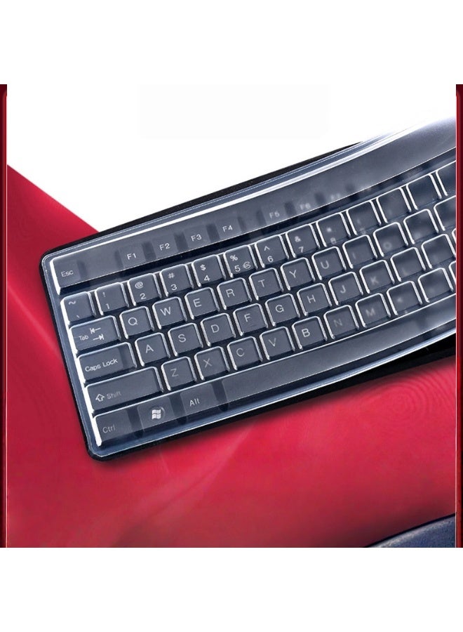 Transparent Protective Keyboard Cover for Desktop Computers Dustproof Waterproof Clear Key Visibility and Long Lasting Cleanliness - Image 1