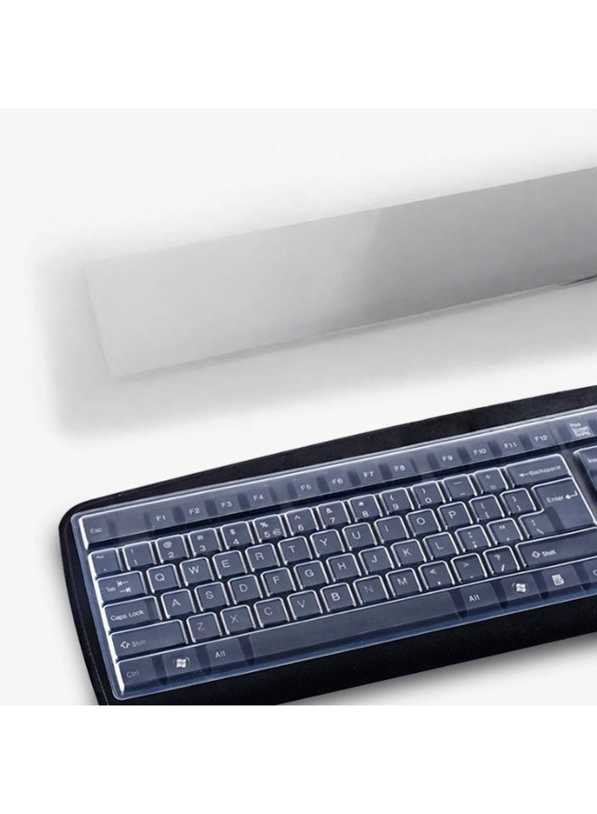 Transparent Protective Keyboard Cover for Desktop Computers Dustproof Waterproof Clear Key Visibility and Long Lasting Cleanliness - Image 2