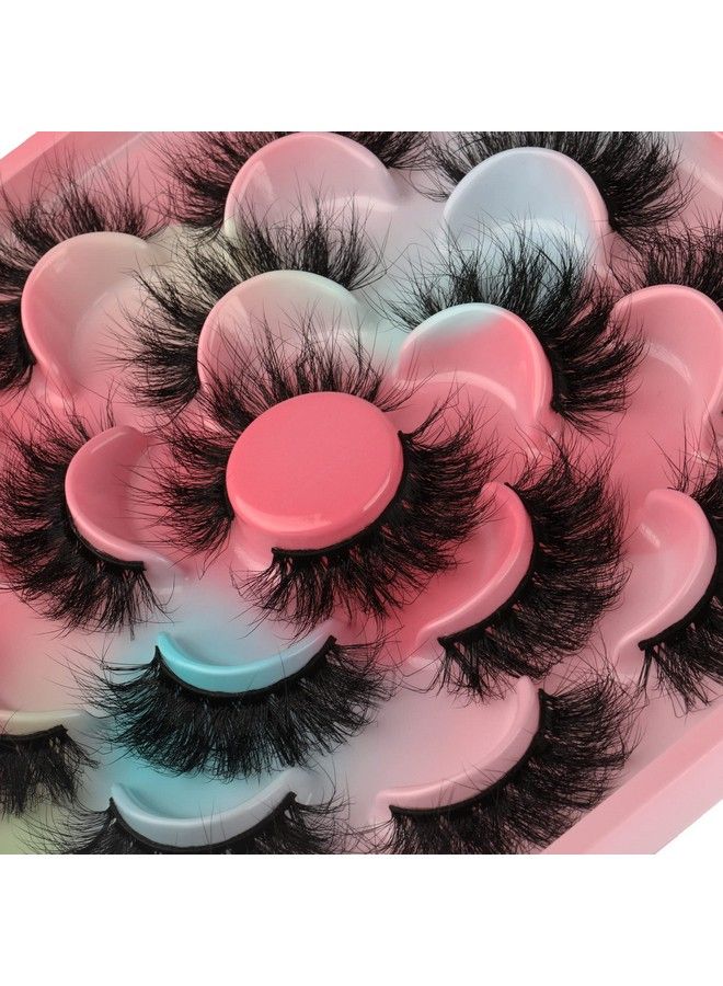 wiwoseo False Eyelashes Dramatic Fluffy 3D Effect Faux Mink Lashes Pack 20Mm Long Crossing Fake Eyelashes 10 Pairs - Image 3