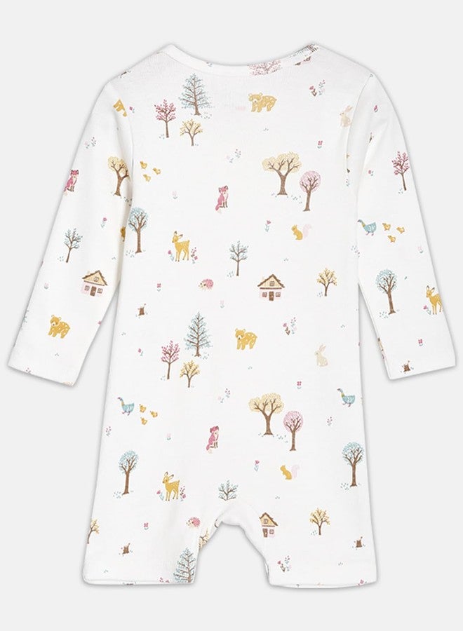 Broon Boys & Girls Off White and Grey Printed Rompers | Premium Organic Cotton | Full Sleeves with Allover Print | Infant Wear | Skin Friendly | Chemical Free | Pack of 2 - Image 5