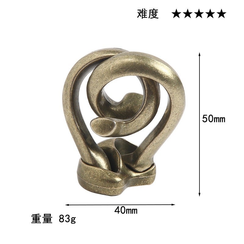 Puzzle Zinc Alloy Unlock Kong Ming Lock Magic Alloy Educational Toys Nine-Chain Intelligence Unlock Buckle Full Set - Image 1