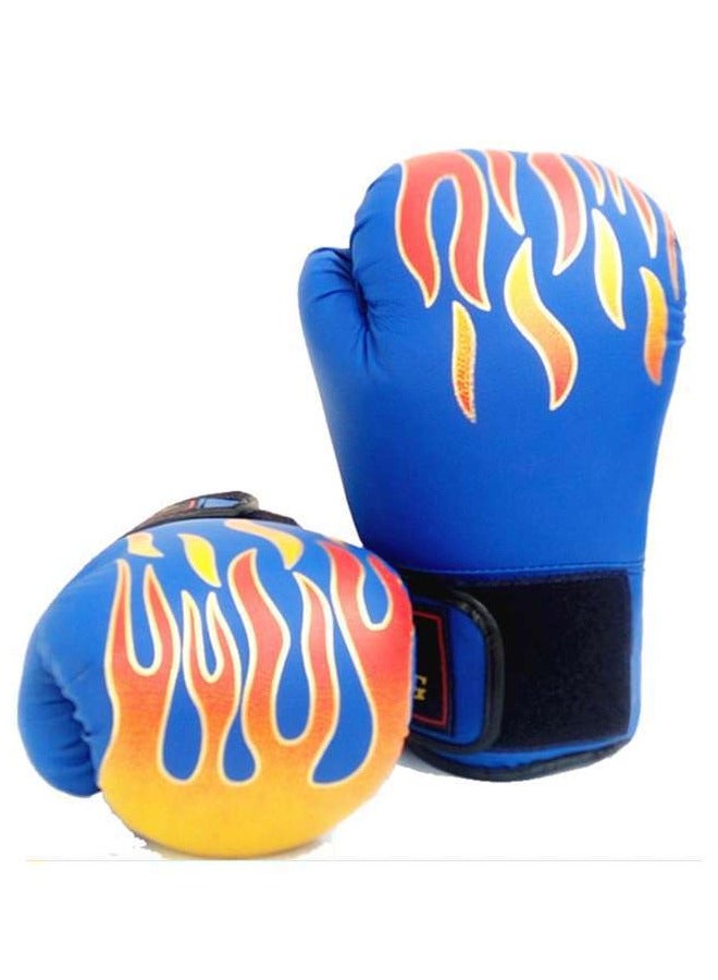 Professional Boxing Gloves for Adults, Breathable Mesh and Durable PU Leather, Red Flame Theme – Ideal for Punching Bag, Kickboxing, Muay Thai and MMA