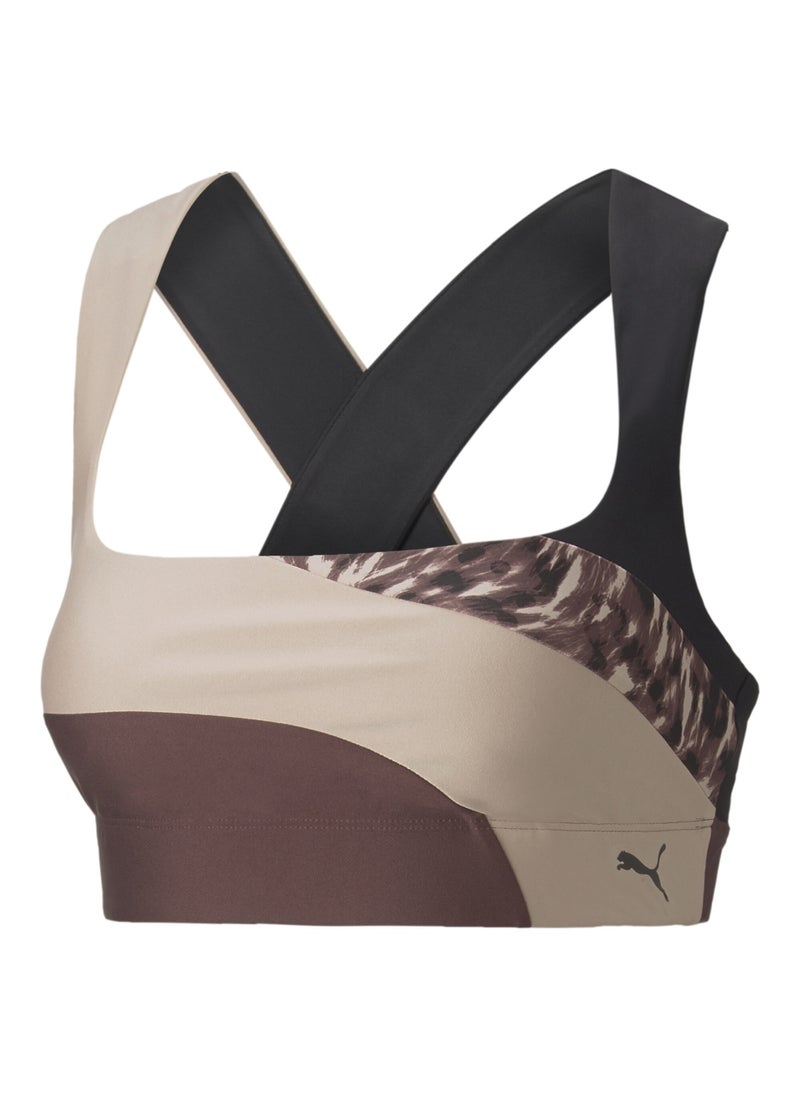 PUMA - Safari Womens Glam Training Mid Impact Bra - Image 1