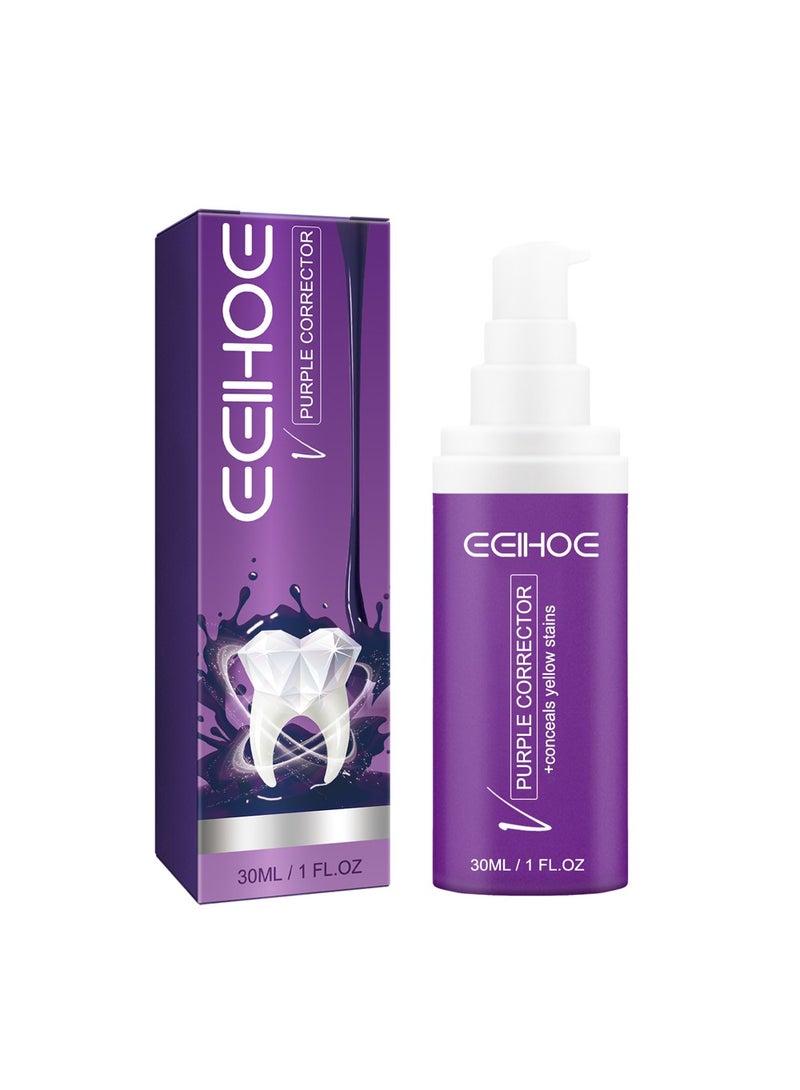 EELHOE Purple Corrector-Toothpaste for Teeth Whitening, Yellow Teeth Cleaning, Colour Corrector and Effective Stains Removal, Oral Hygiene Care and Health - Image 1