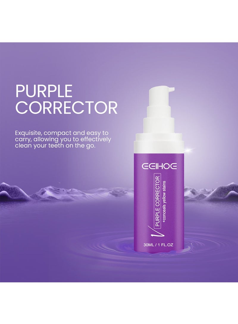 EELHOE Purple Corrector-Toothpaste for Teeth Whitening, Yellow Teeth Cleaning, Colour Corrector and Effective Stains Removal, Oral Hygiene Care and Health - Image 2