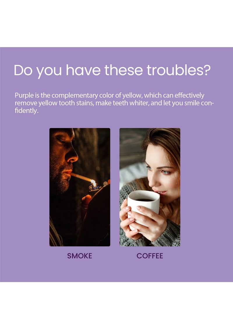 EELHOE Purple Corrector-Toothpaste for Teeth Whitening, Yellow Teeth Cleaning, Colour Corrector and Effective Stains Removal, Oral Hygiene Care and Health - Image 3