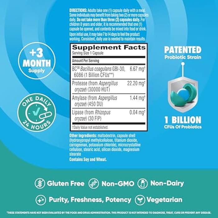Digestive Advantage IBS Probiotics For Women and Men, Probiotics For Digestive Health & Intensive Bowel Support with Digestive Enzymes For Gut Health, Occasional Bloating & Immune Support, 96 Capsules - Image 3