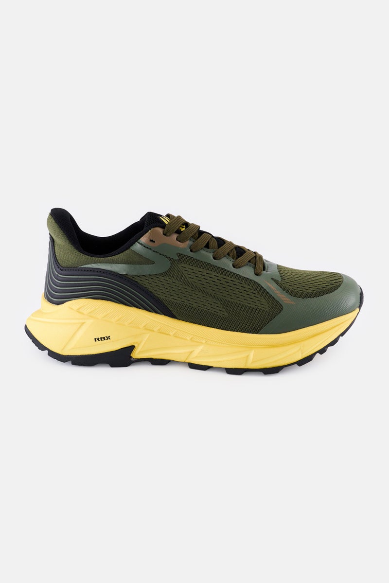 RBX Men Lace Up Brand Logo Training Shoes, Dark Olive  - Image 4
