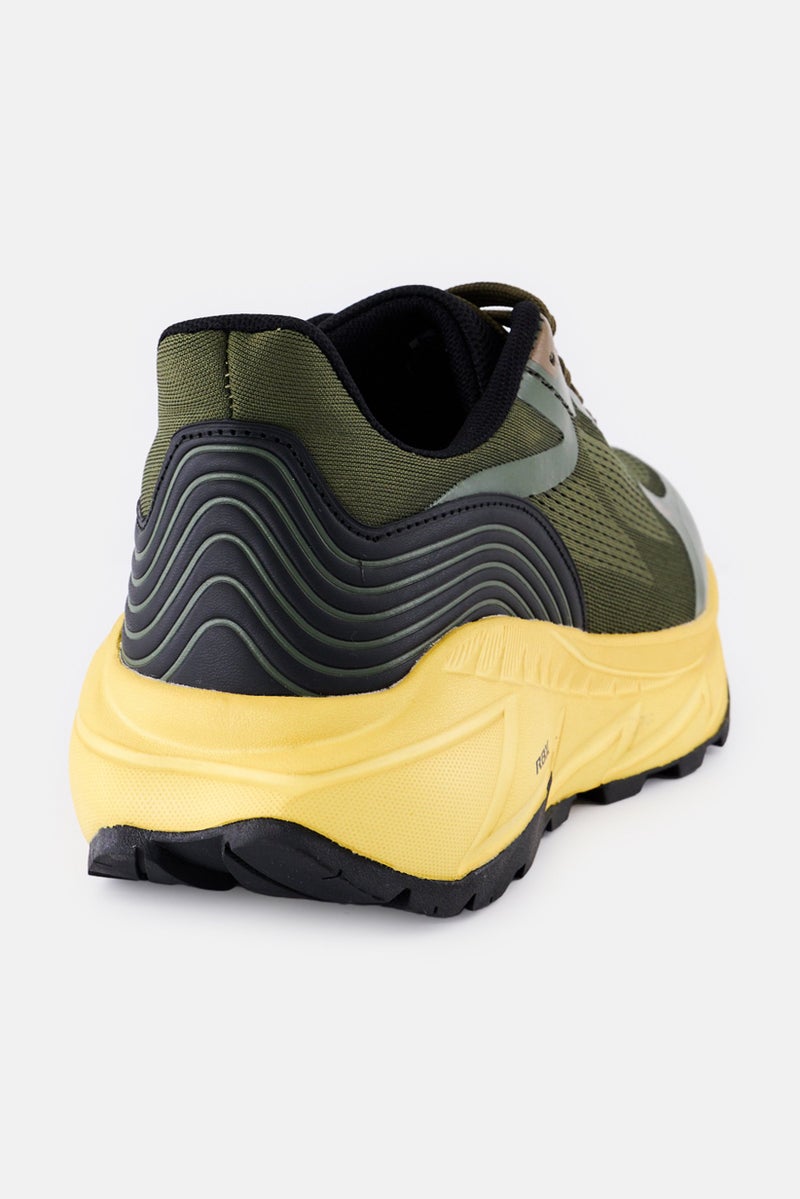 RBX Men Lace Up Brand Logo Training Shoes, Dark Olive - Image 3