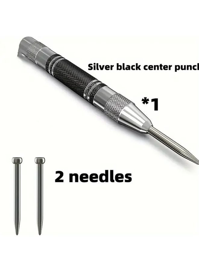 Automatic Center Punch With Two Punches Heavy Duty Steel Spring Tool Adjustable Tension Rust Proof - Image 1