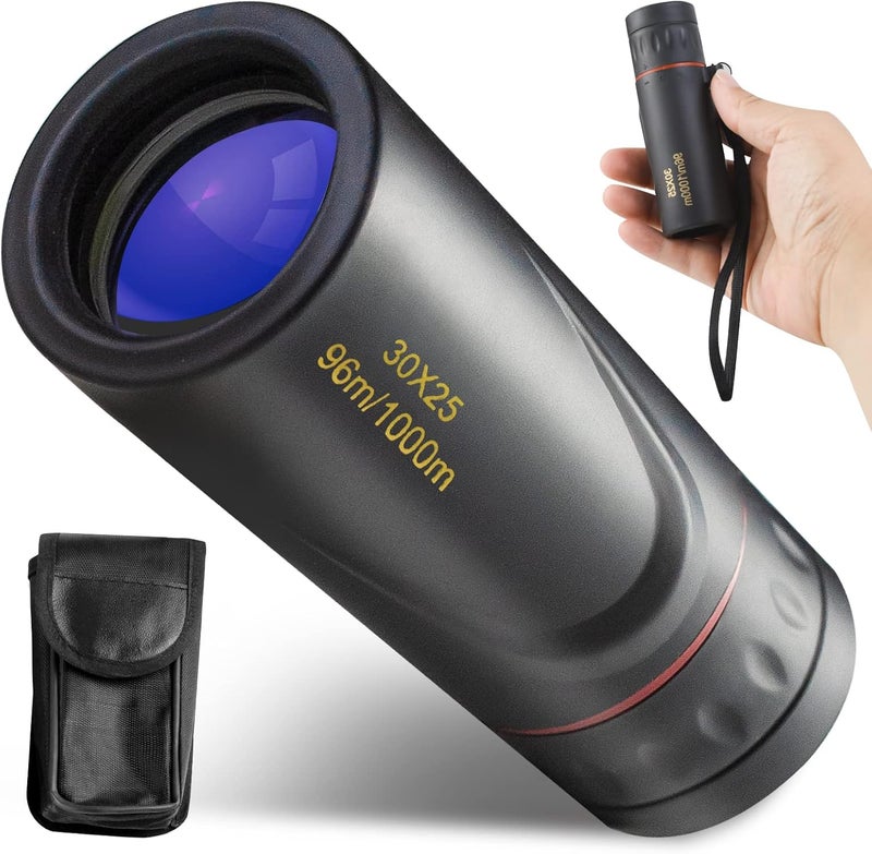 HDAJY Monocular Telescope, Upgrade 30 x 25 HD Monoculars for Adults High Powered, Be Used for Stargazing, Hunting, Black - Image 1