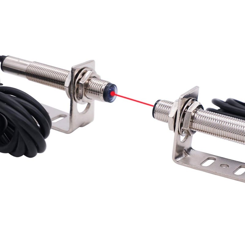 Taiss /1 Pair photoelectric Switch 0-20M Through-Beam Reflection Optical Photoelectric Beam Sensor NPN NO photoelectric Sensor Switch 6-36V Proximity Switch with Infrared Ray Beam E3F-20DNL-Z-12MM - Image 1