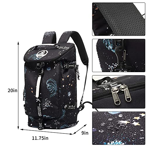 Kalesi Cool Gym Duffle Bag Backpack 4-Way Waterproof with Shoes Compartment for travel Sport Hiking laptop Lightweight - Image 2