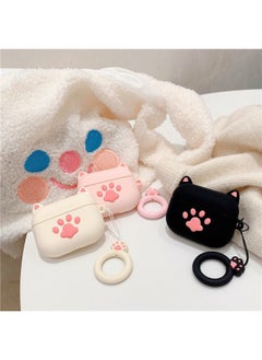 Generic Japanese And Korean Cute Cartoon Cat's Claw AirPods Pro Earphone Case Apple Silicone Protective Case 3 Generation Personality Tide Applicable-Color:Pink Cat Claw + Hanging Ring-Applicable Model:Airp  - Image 3