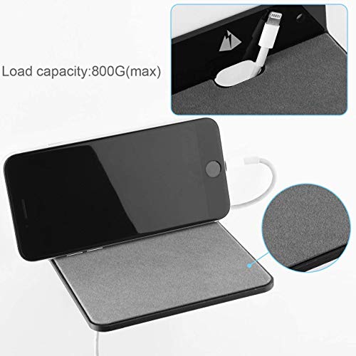 TXEsign Floating Shelves Speaker Shelves-2 Pack 4.25 Wall Shelves Speaker Mount for Speaker Webcam Display Acrylic Shelves (Black, Small) - Image 4
