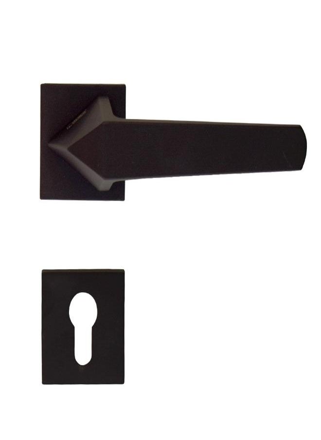 Generic Sicuro Joya Astama Interior Door Handle Square Rosette Black 8Mm New Hi Tech 