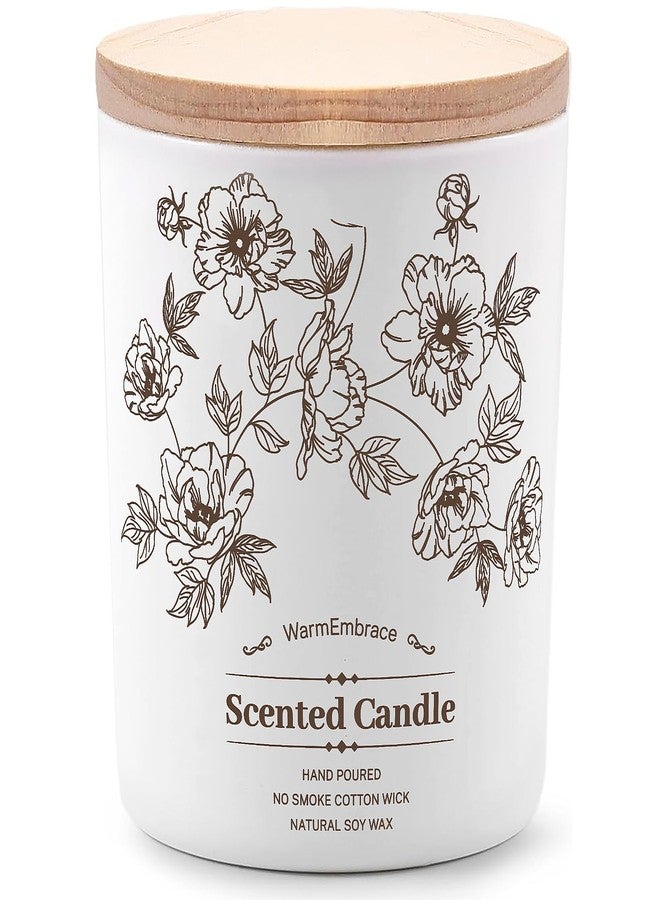 WarmEmbrace Deluxe Scented Candle for Women & Men, Vanilla Coconut Soy Wax Candle, 8 Oz Jar Candle for Home, Scented-60 Hours Long Lasting Burning, Suitable Gift for Mom - Image 1