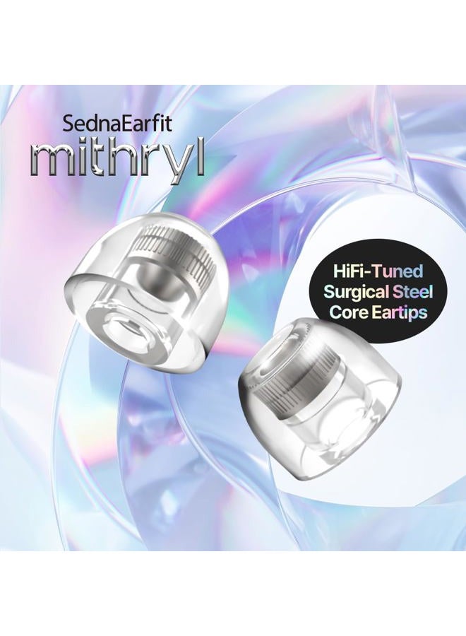 AZLA Mithryl IEM Ear Tips – Surgical Stainless Steel Core for HiFi in Ear Monitors, Wired Earbuds, IEM Earphones & Headphones – Earbud Replacement Tips for Clear Spacious Sound (2 Pair) (M) - Image 2