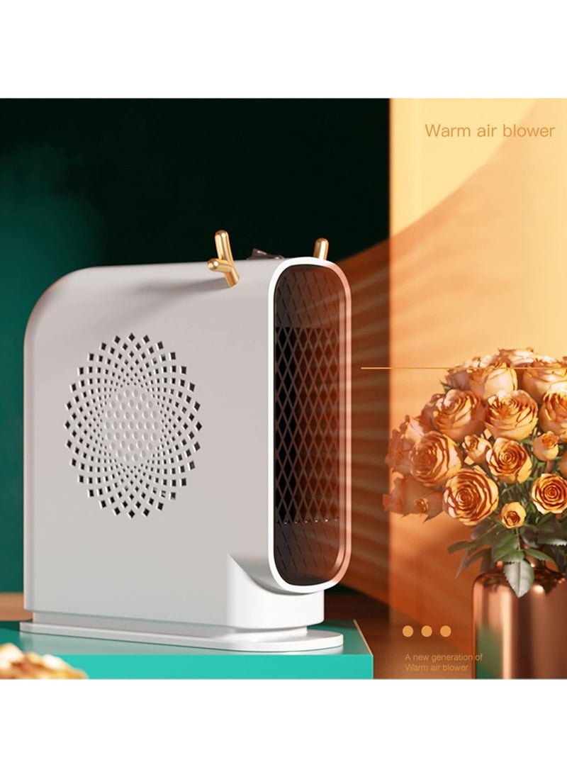 DubaiGallery Portable electric space heater, personal table heater 500W, ceramic for fast silent heating with thermostat for small room, bedroom and office use  - Image 3