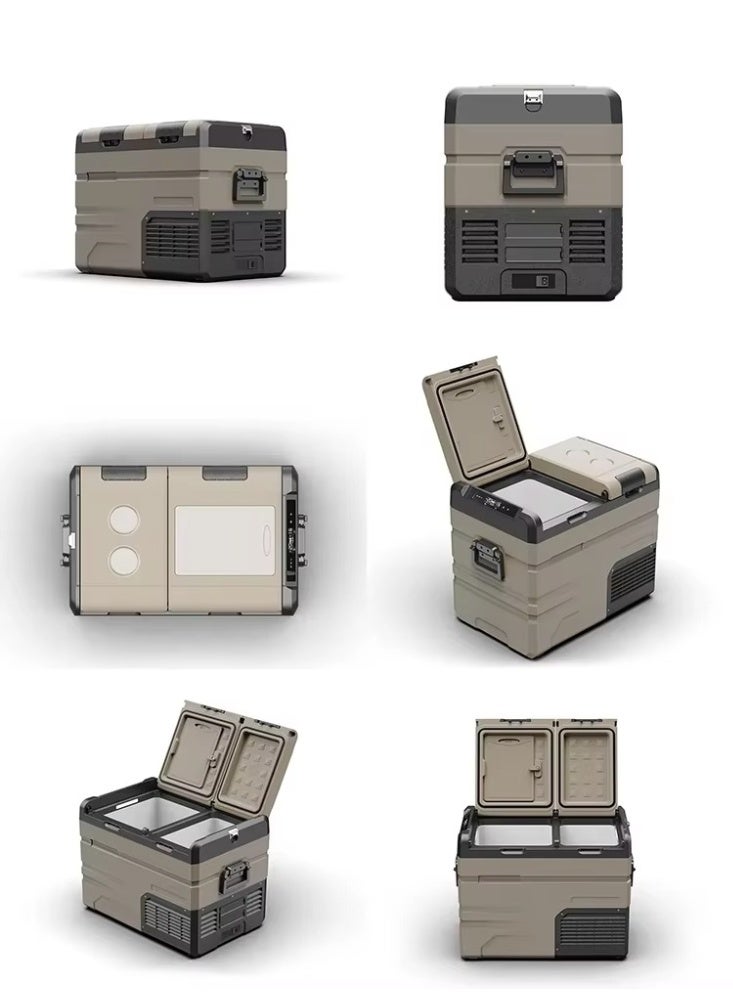 Alpicool Car refrigerator, a small refrigerator with a separate door feature for each cooling and freezing section, Alpicool TA55 portable car refrigerator 55 liters, 12/24 volt electric cooler for camping, road trips, picnics. Cooling power up to -20 degrees Celsius! Keep your food fresh and enjoy chilled drinks anywhere. - Image 4