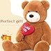 BENINY Giant Teddy Bear Stuffed Animal 52 Big Teddy Bear with Heart Large I Love You Teddy Bear Plush Toys for Kid Christmas Birthday Valentines Bear Gift for Girlfriend - Image 4