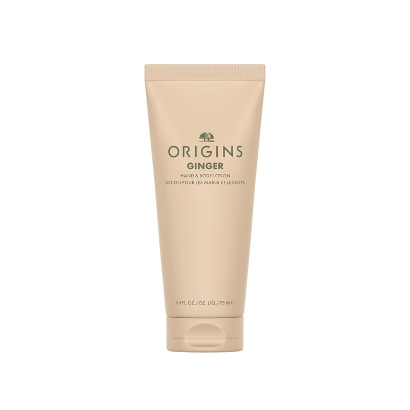 Origins Ginger Hand & Body Lotion for Dry Skin | Hydrates & Softens | With Vitamin E & Aloe Vera | Travel Size, 2.75 Fl Oz - Image 1