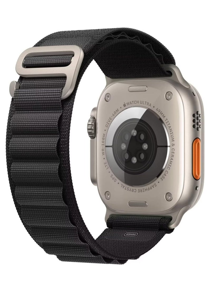 ELTRAZONE - Alpine Loop Compatible with Apple Watch Ultra Band,Metal connector Rugged Woven Nylon Men G-Hook Strap for iWatch Series Ultra SE 49mm 45mm 44mm - Image 1