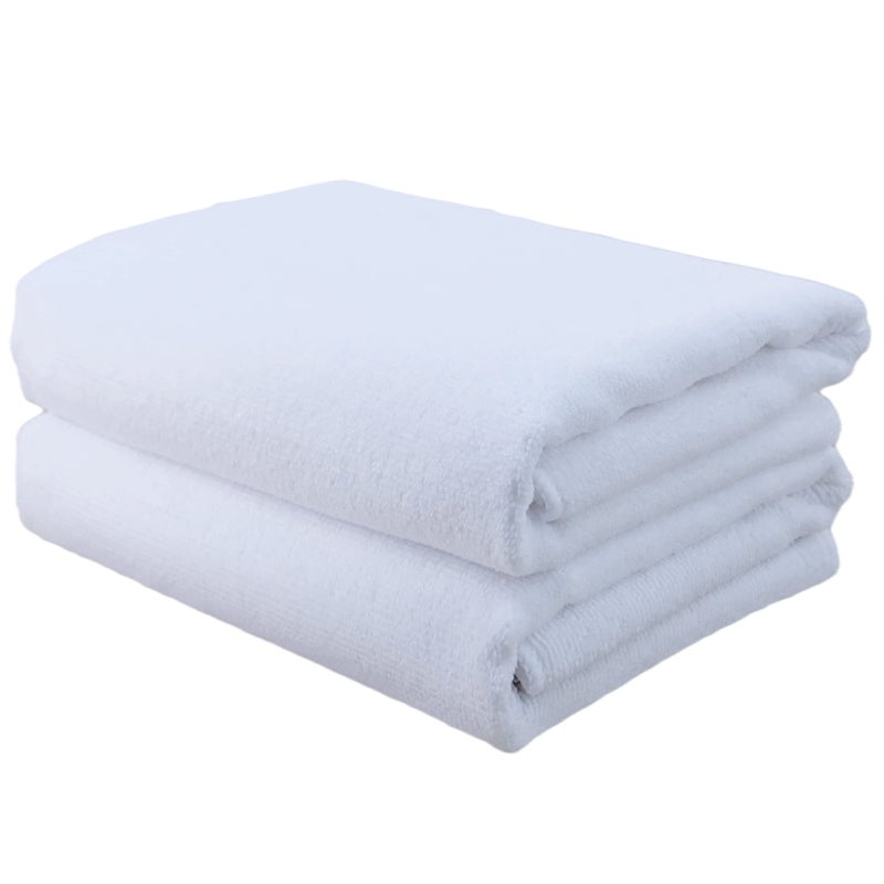 Polyte Professional Quick Dry Lint Free Microfiber Hair Drying Salon Towel  20 X 40 In  2 Pack (White) - Image 1