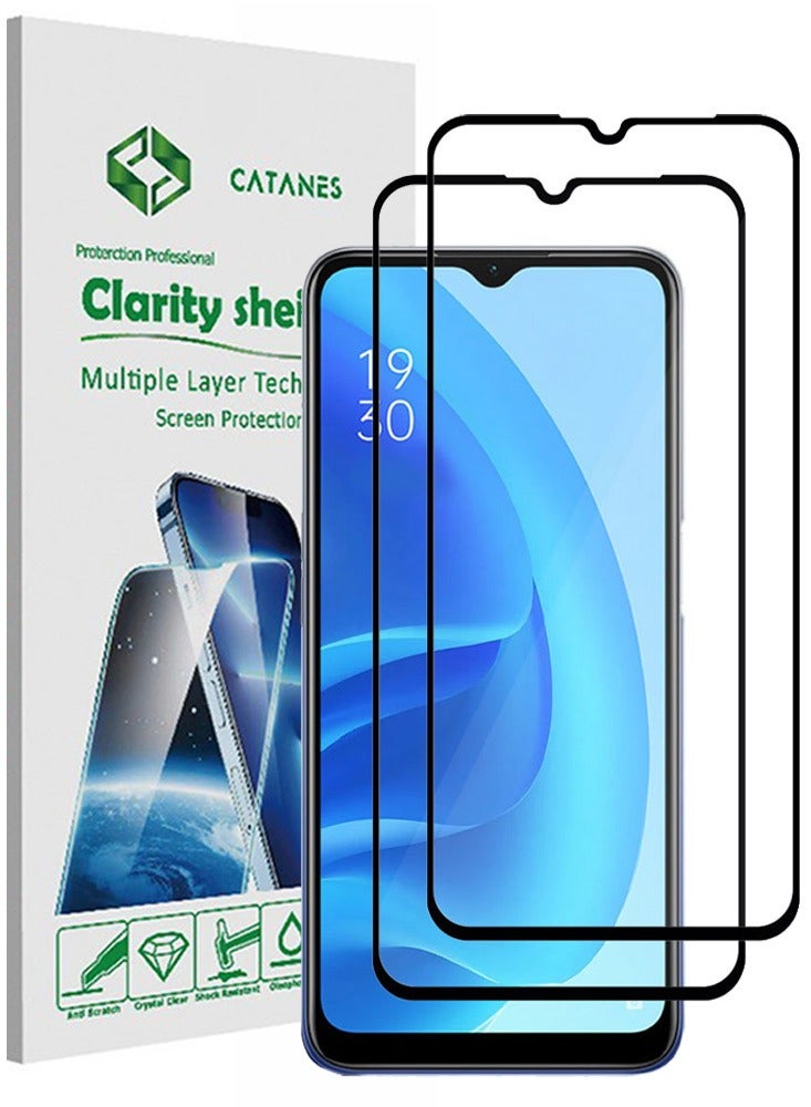 CATANES 2 Pack For Oppo A55 Screen Protector Tempered Glass Full Glue Back - Image 1